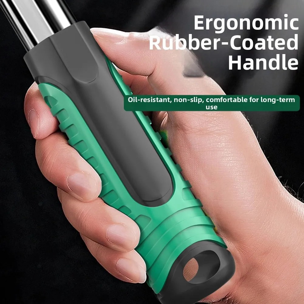 Adjustable Head Ratchet Wrench with Quick Socket Change Thumb Operated Reverse Switch and 180 Degree Head Flexibility