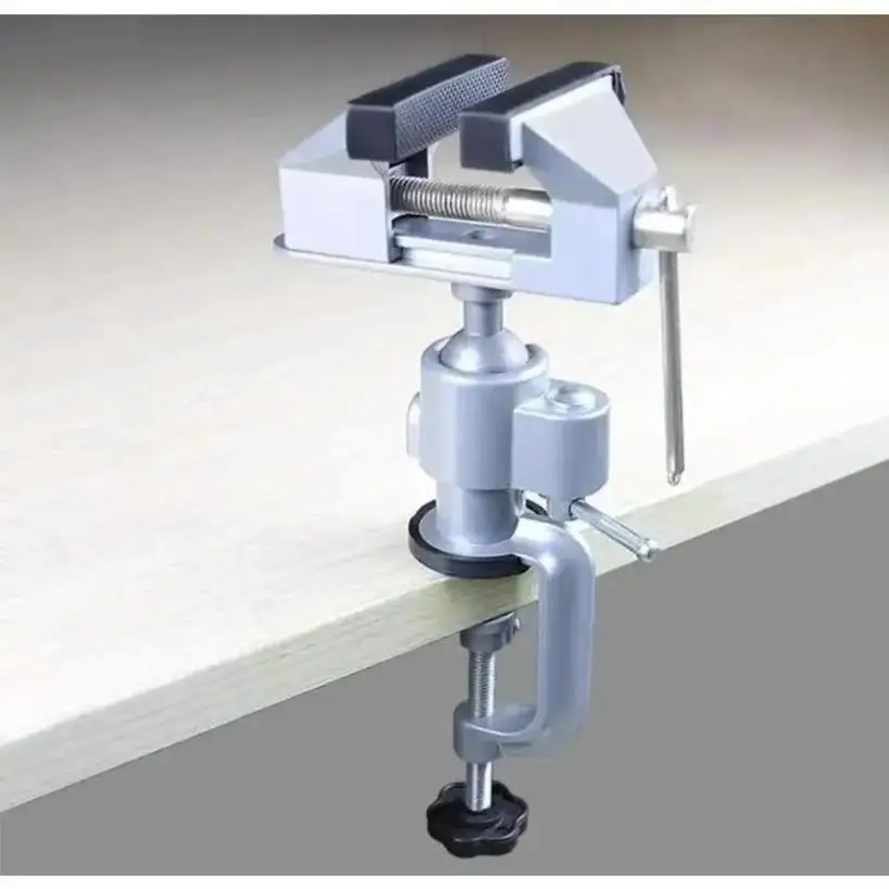 1 Pcs For Universal Woodworking Drilling M Table Screwdriver With 360° Swivel Head 7/6 Cm Bench Clamp With Rubberized Jaws