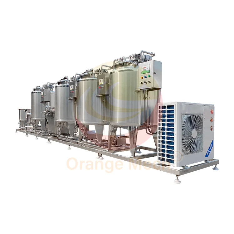 Dairy Machinery Industrial 500L Compressor Cooling Milk Pasteurizer Ice Cream Pasteurization Machine