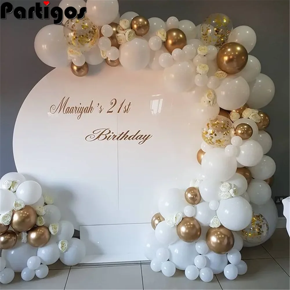 

White Balloons Garland Arch Kit Baby Shower Birthday Graduation Party Decor - 98 pcs