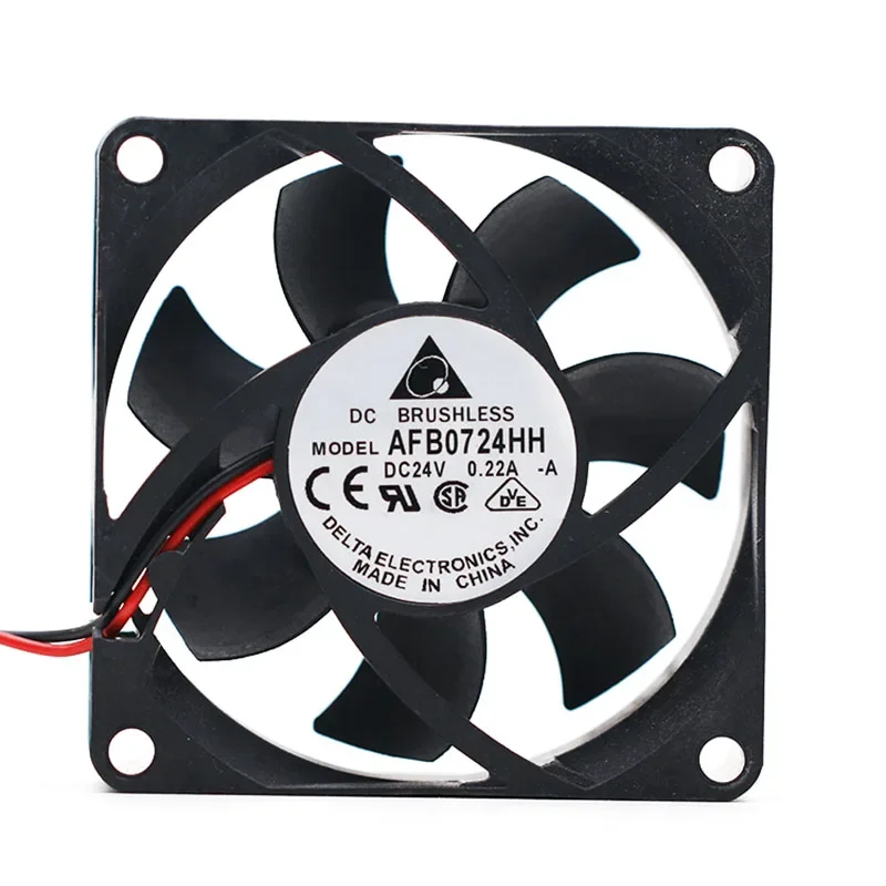 Delta Electronics AFB0724HH DC 24V 0.22A 70x70x25mm 2-wire Server Cooling Fan 3