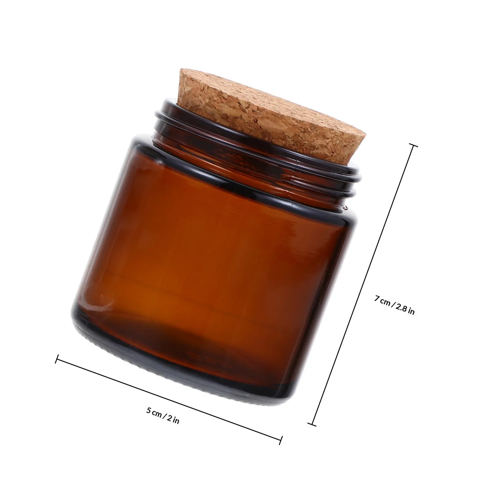 4Pcs Thick Glass Jar with Natural Wooden Lid for DIY Scented Candles Making Aromatherapy Glass Cup Craft