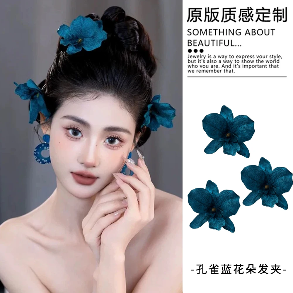 New Chinese bridal headgear simulation flower hairpin robe cheongsam toast clothes hair accessories styling accessories new