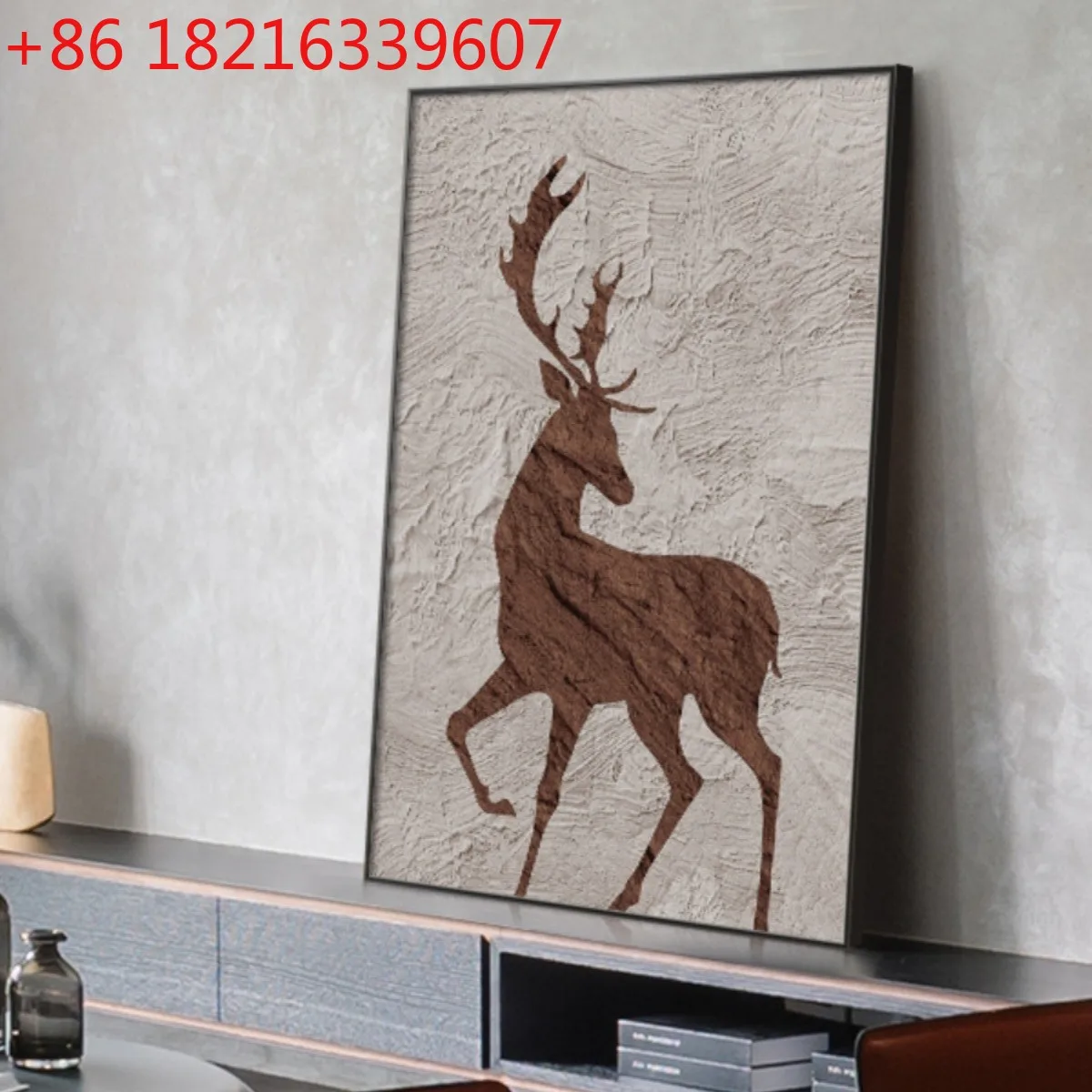 Fondo de sala de estar pared blanco y negro madre elefante dormitorio decoración pintura de pared