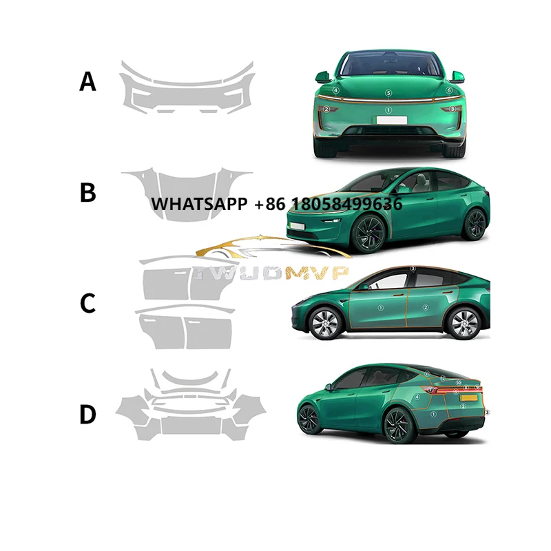

1set Paint Protection Film Self-Healing PPF Body Sticker for Model Y Juniper 2025 2026 Accessories Anti-Scratch Resistant