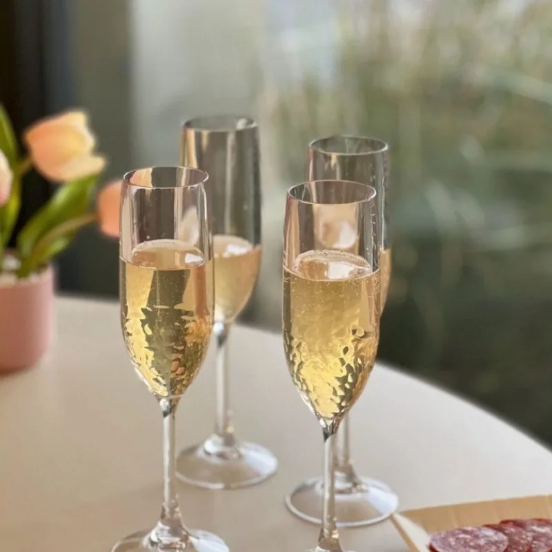 

4Pcs 6oz Unbreakable Plastic Champagne Flutes Mimosa Glasses Wedding Party Toast Cups Reusable