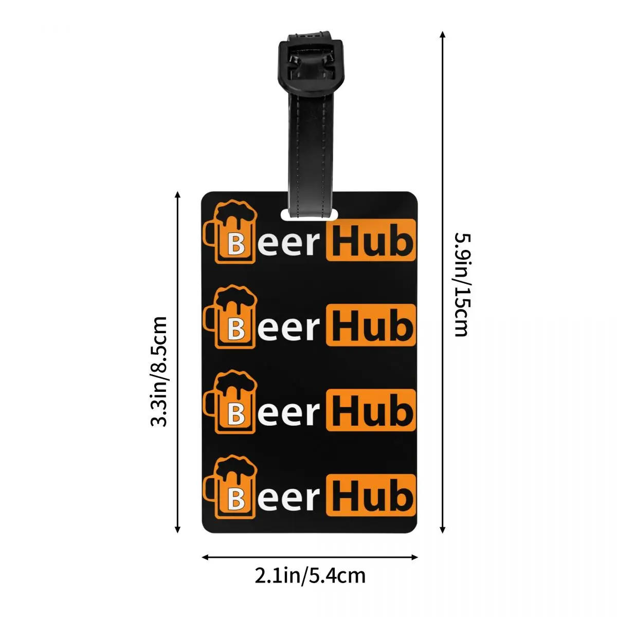 Etiquetas de equipaje de cubo de cerveza para maleta de viaje, cubierta de privacidad, tarjeta de identificación de nombre