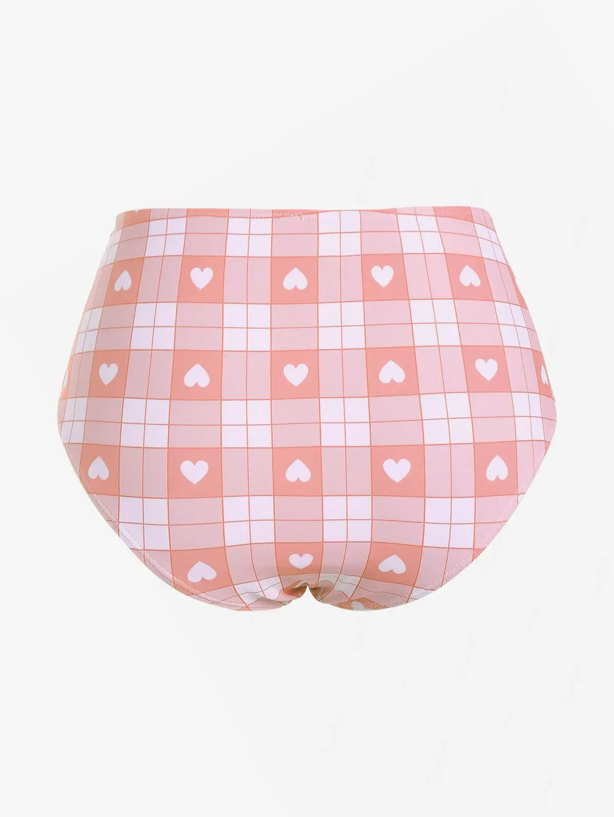 روزغال حجم كبير النساء ثوب السباحة 3 قطع ملابس السباحة القلب Bowknot تقاطعات مبطن Tankini أعلى، ملخصات وتنورة عالية الخصر #3