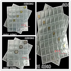 Álbum de 10 piezas para álbumes de monedas, colección de monedas de bolsillo, páginas interiores transparentes de PVC, hoja suelta de 30/42X250 Mm, página 12/20/200