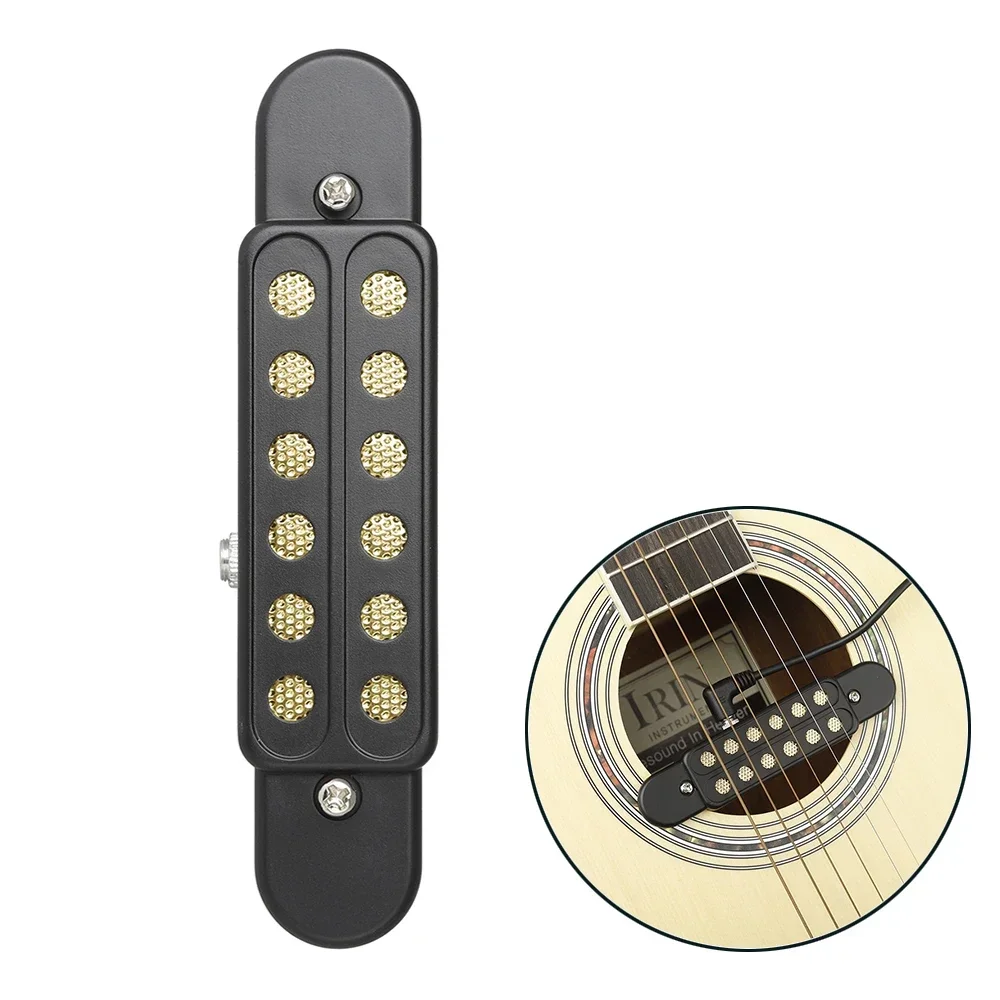 3m 오디오 케이블이 포함된 12홀 어쿠스틱 기타 사운드 홀 픽업 자기 변환기 소음 감소 픽업기타 액세서리