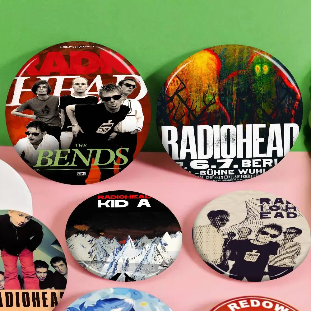 

Vintage Rock Band Radiohead 58mm Cute Anime Figure Icon Badge Handmade Tinplate Brooch for Backpack Clothes Chest Ornament Gifts