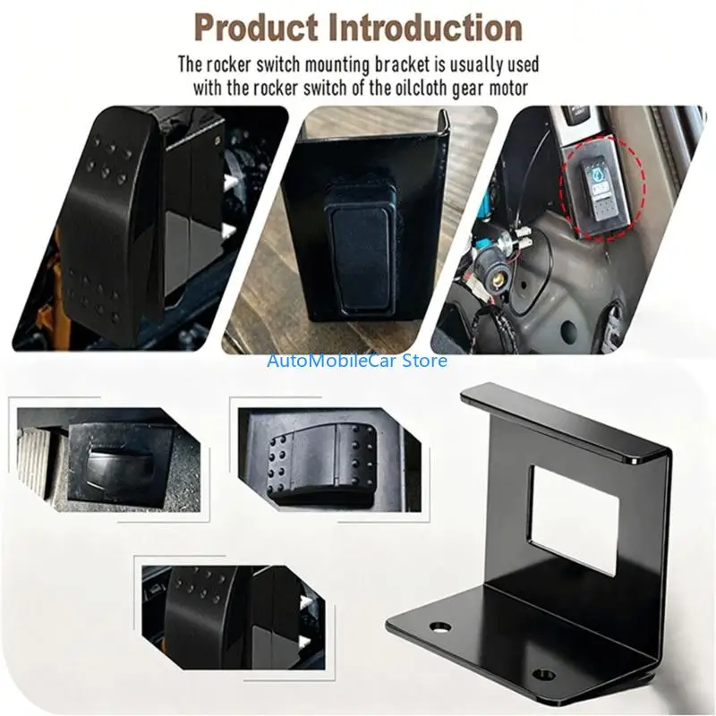 G8TE Professional 3014188 Truck Rocker Switches Mounting Bracket Steel Construction For Truck Trailer Bus 1-7/16X13/16