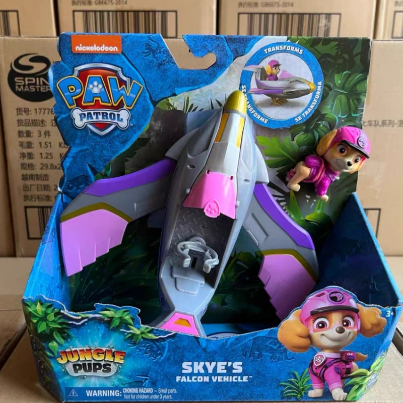 Genuine Paw Patrol Jungle Series Chase Skye Marshall Animal Shapeshiftingjungle Secret Realm Dog Rescue Car Vehicle Toy Gift