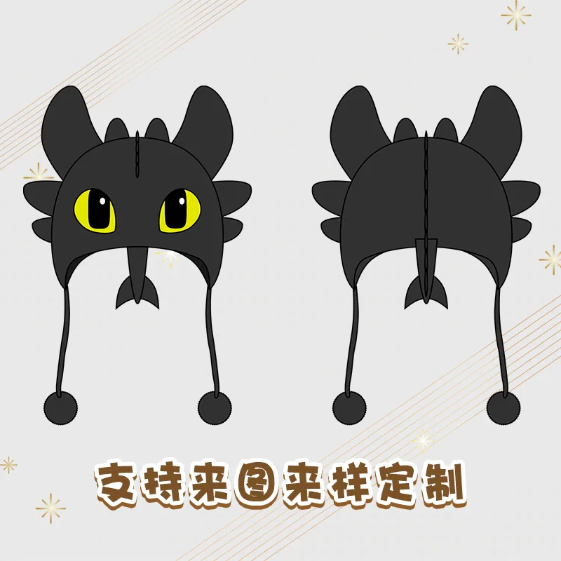 Cappello per orecchio bestia periferica anime Meow Meow Simpatico cappello di peluche Caldo versatile Orecchio con lacci Alla moda