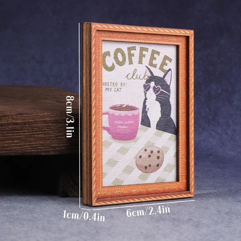 Wooden Fridge Magnet Humor Cat Magnetic Sticker Home Room  Decor Gift For Cat Lovers Party Favor