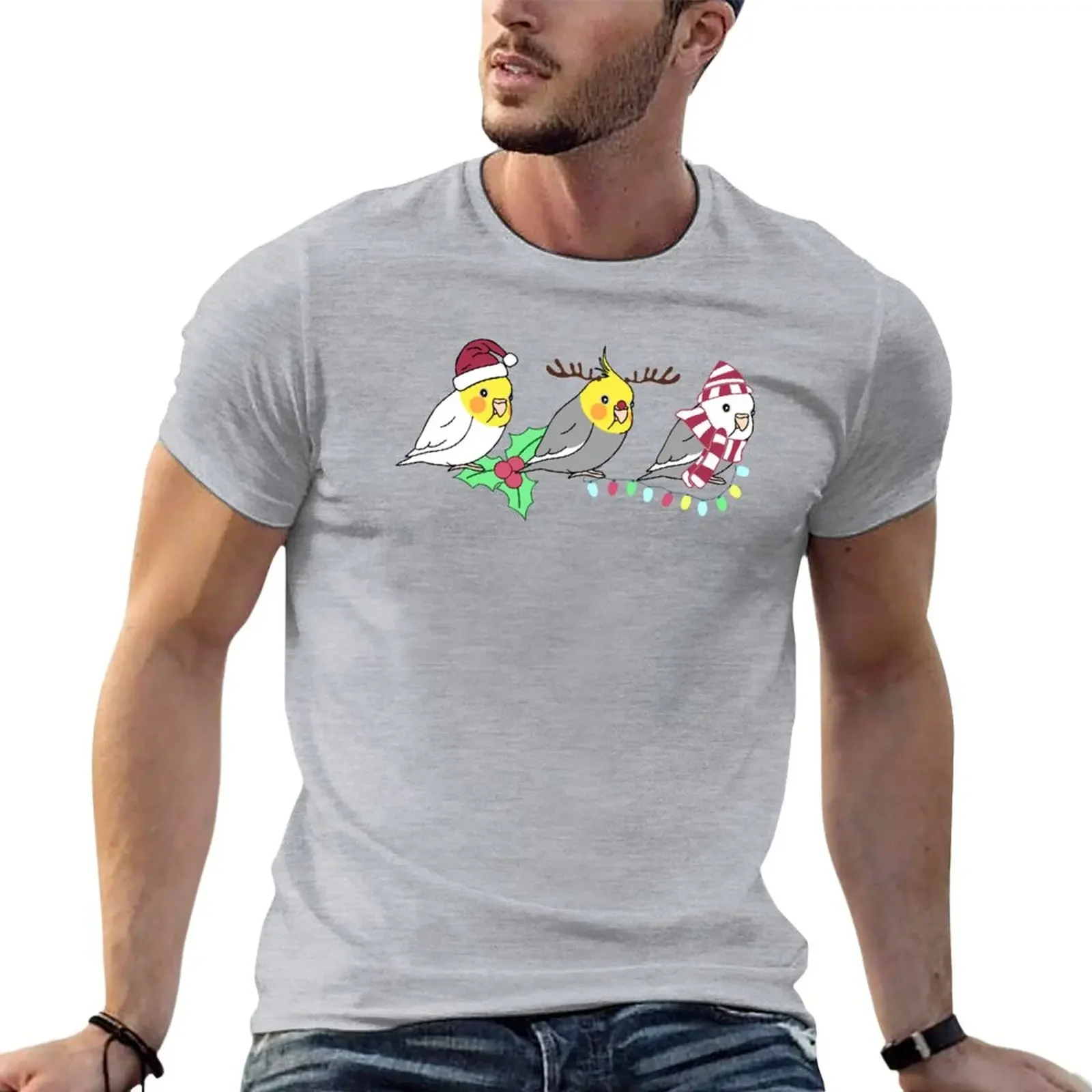 Chubby Cockatiels Christmas decorations T-Shirt tees customized t shirts mens t shirts casual stylish