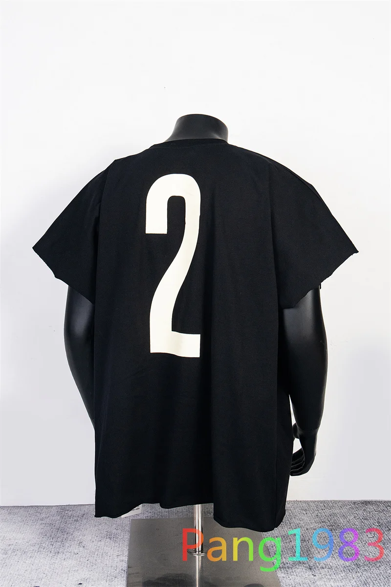

No.2 Logo Printed Kanye T-shirt Men Women High Quality Versatile Short Sleeve Tee