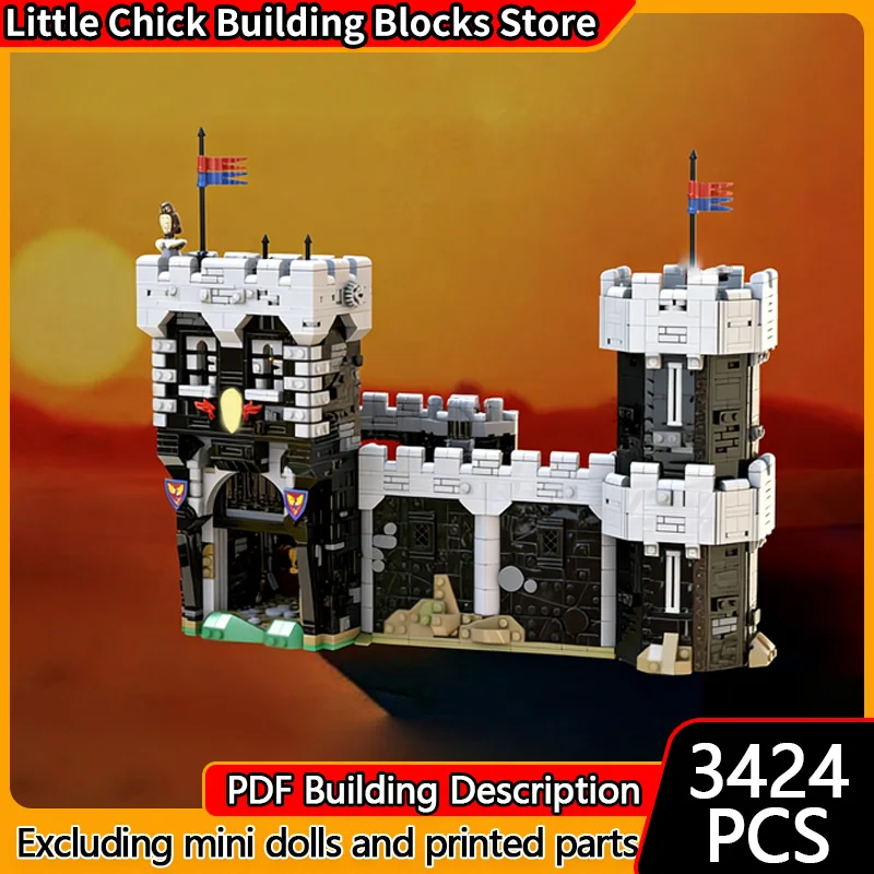 

Medieval Castle Model MOC Building Bricks Medieval Military Castle Modular Technology Gifts Holiday Assemble Children Toys Suit