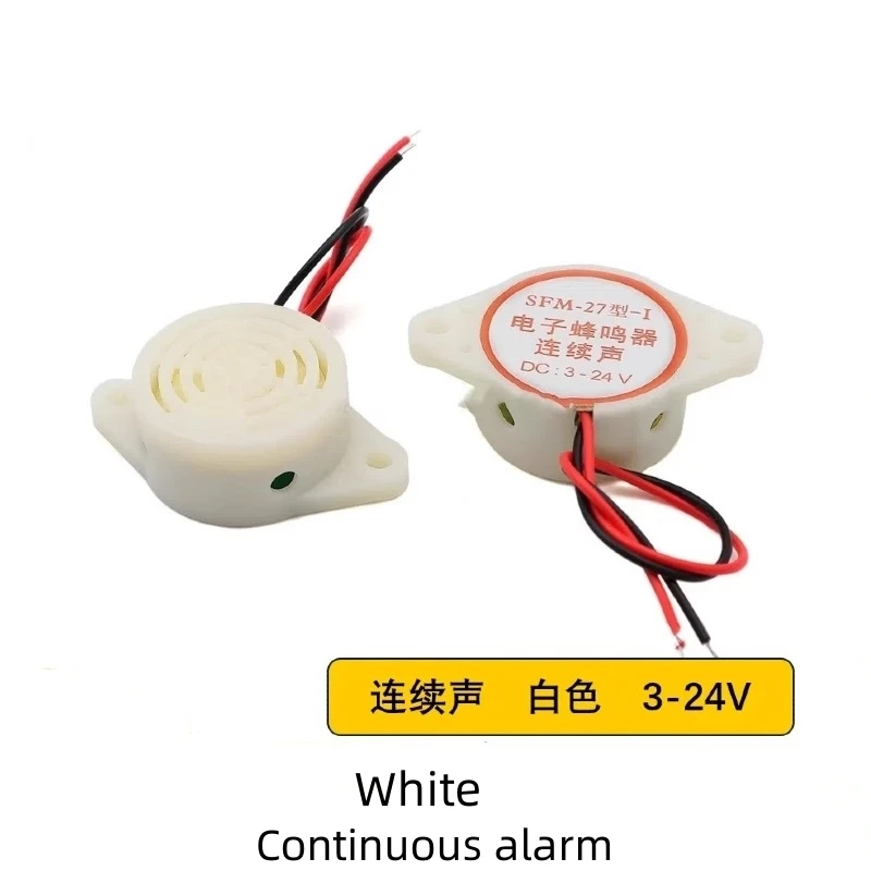 1pcs High Decibel Sfm-27 Active Buzzer 3-24v Alarm 3015 Continuous Sound Intermittent Sound Alarm 220v