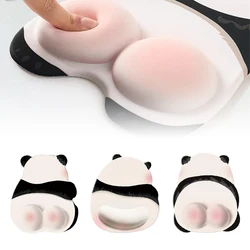 Kawaii Panda Mouse Pad Soft Silicone Wrist Rest Mouse Pad Cute New Non Slip Computer Office Mouse Pads For Girls Wrist Support