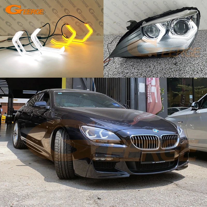 

For BMW 6 Series F12 F13 F06 M6 640i 650i 2012 - 2015 Day Light Ultra Bright Concept M4 Iconic Style LED Angel Eyes Halo Rings