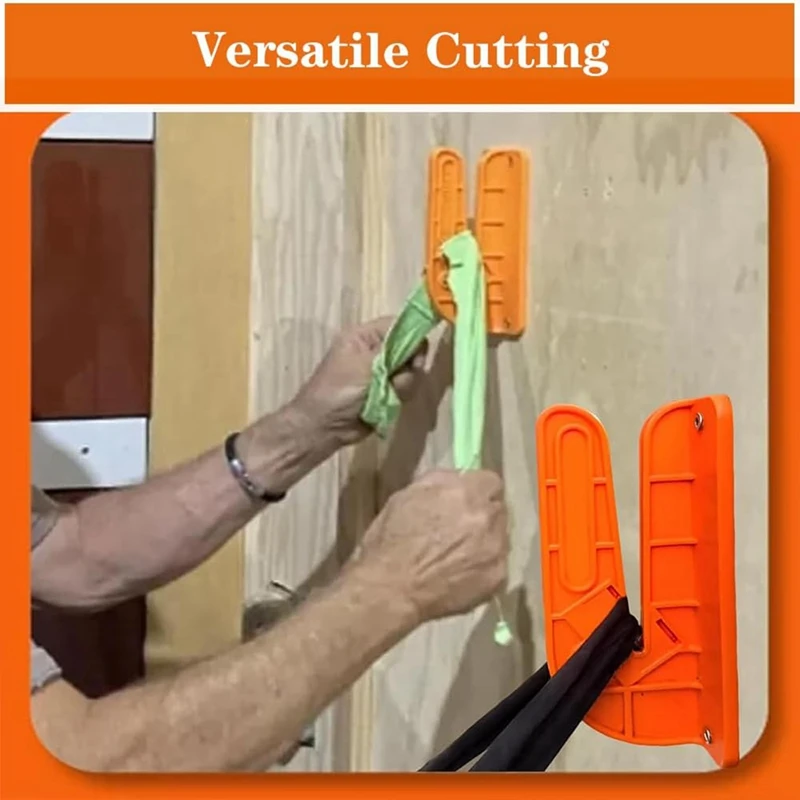 3Pcs Wall-Mounted Rag Cutter,Wall-Mounted Orange Cloth Cutter,The Ragcutter Easily Cut Old Sheets,T-Shirts,Towels