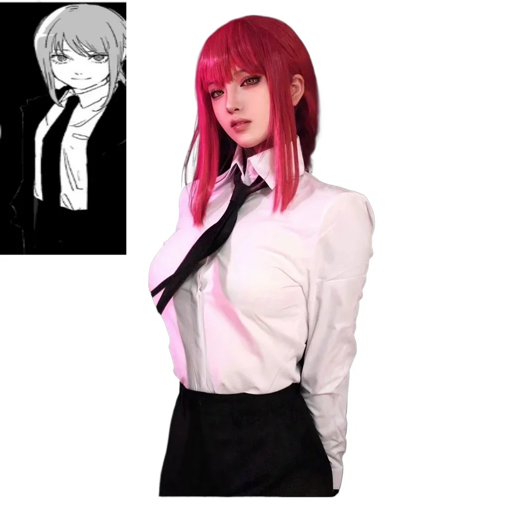 

Costume Cosplay Anime Chain Saw Man Reze Chainsaw Cos Female Nurse Uniform Niform Shirtie Short Wig Cosplay Costumes for Adults