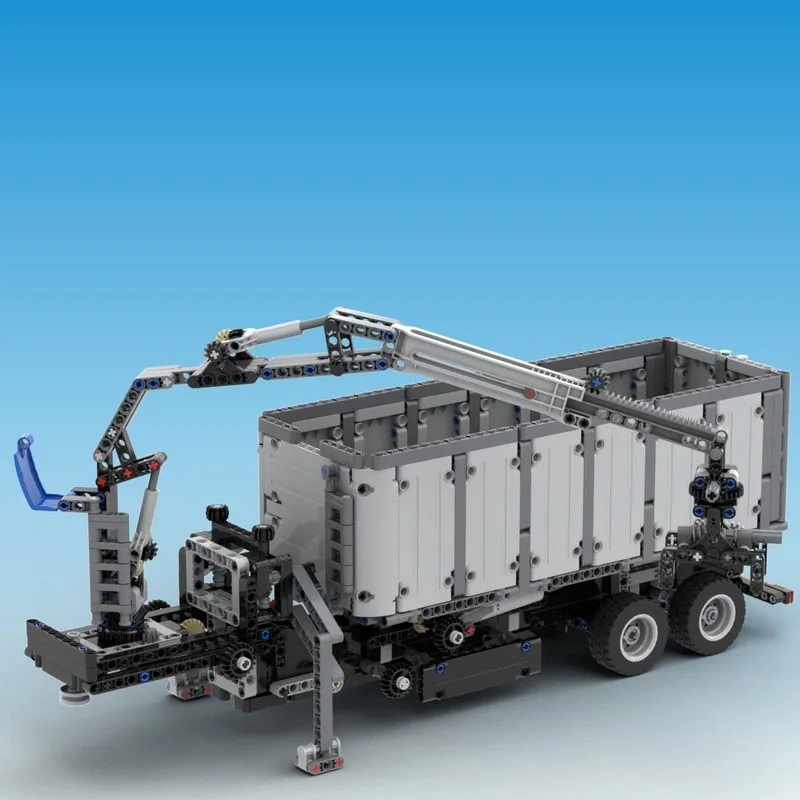 MOC-93768 الكلاسيكية مقطورة نقل البضائع المسطحة بنة نموذج 2022 أجزاء الإبداعية عيد ميلاد لعبة هدية للبنين والأطفال