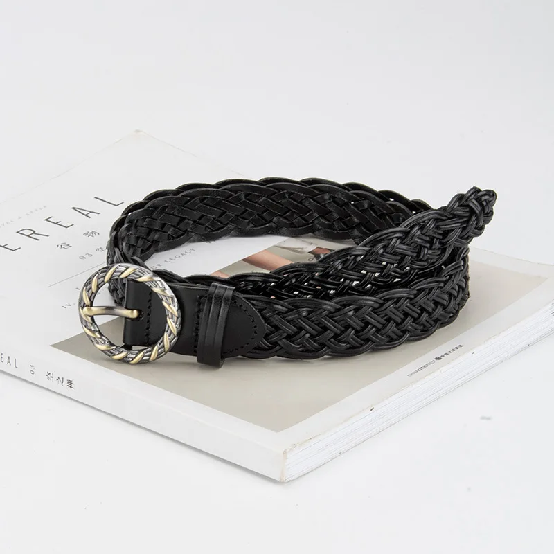 女性のヴィンテージニットコルセット女性カマーバンドコートウエストバンドドレス宣言狭いベルト J1453