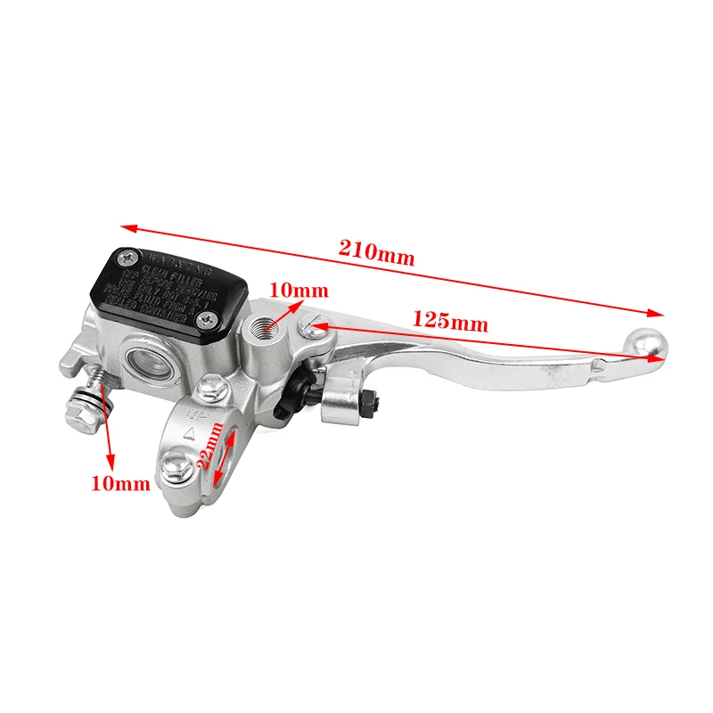 22mm pompa freno moto cilindro maestro anteriore leva freno idraulico per Dirt Pit Bike ATV Quad ciclomotore Scooter Buggy Go Kart