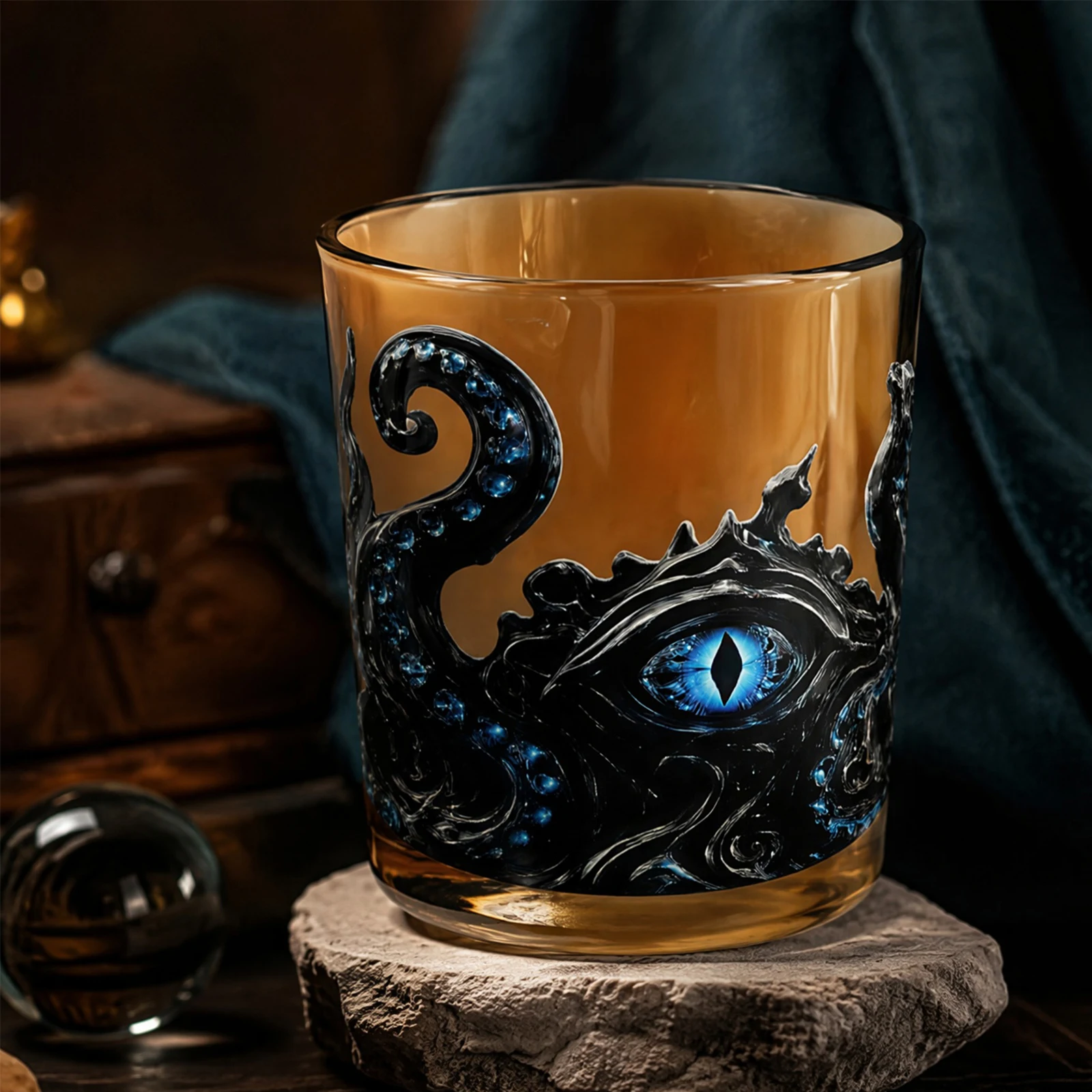 Octopus Sea Monster Glass Octopus Whiskey Wine Glass for Kraken Rum Deep Sea Themed Whiskey Glasses Tumbler Glass for Drinking