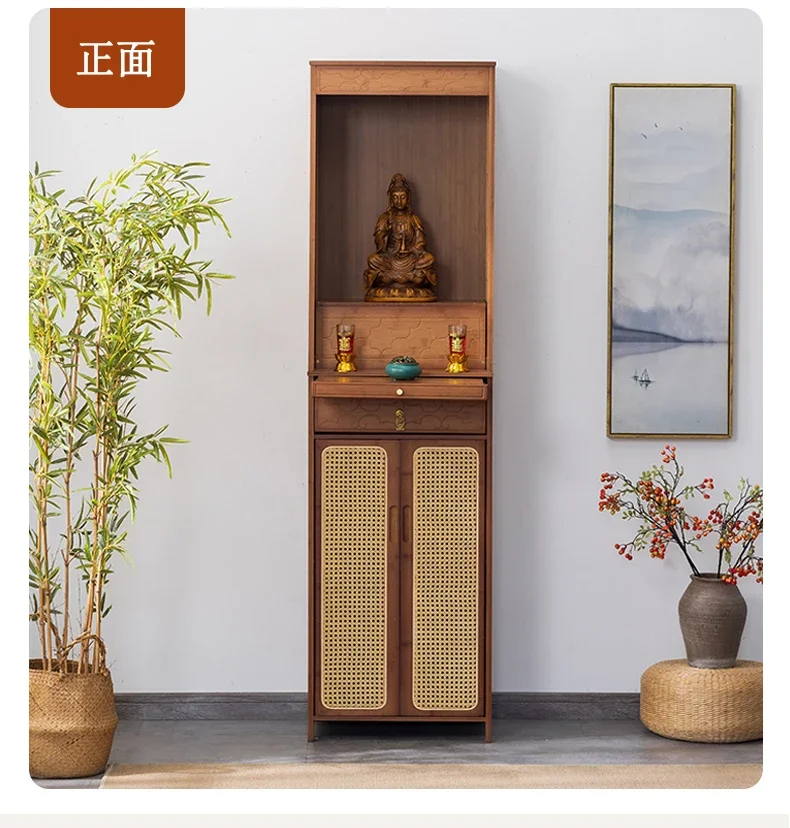 Shrine offering table Shrine new Chinese vertical cabinet Modern household incense case Gongtai Guanyin God of Wealth Buddha