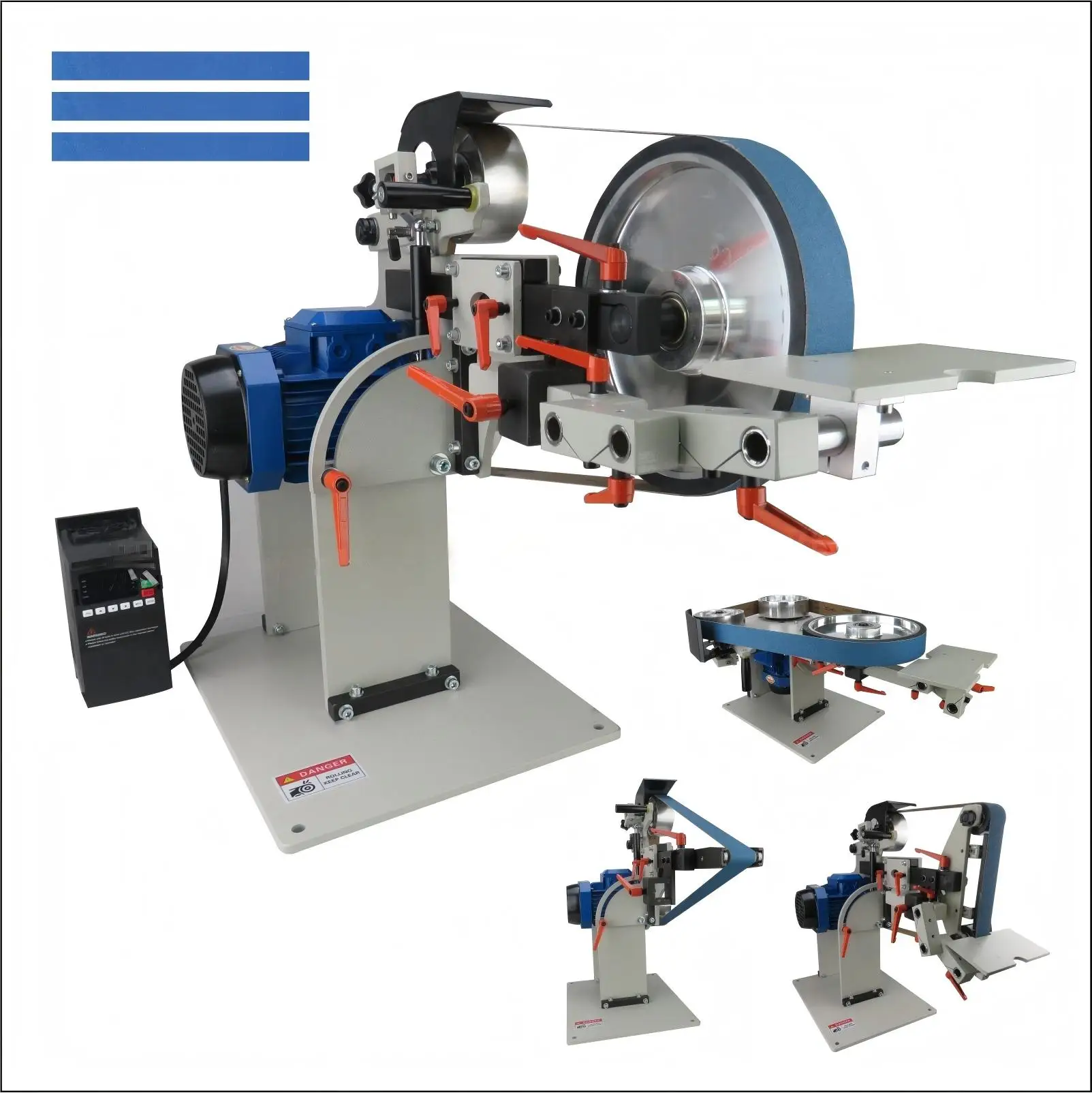 -ized industrial gr - multi-functional ertical and horizontal 2 x 72 arile speed belt grinder