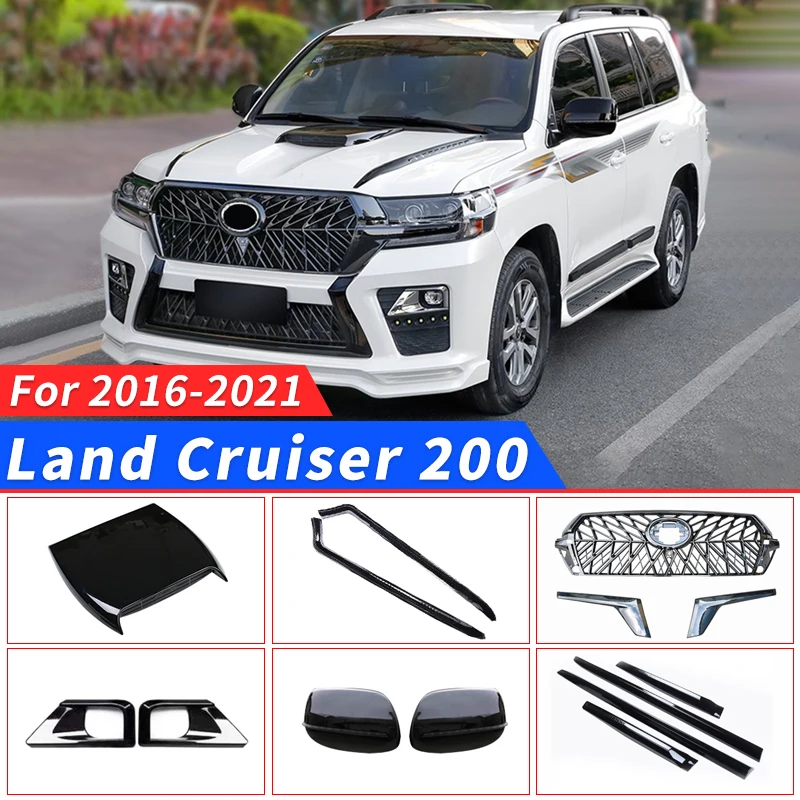 

For Toyota Land Cruiser 200 BLACK EDITION Modification LC200 body kit front grill,Exterior Accessories,Rearview Mirror Cover