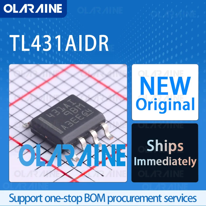 

10/50/100Pcs TL431AIDR SOIC-8 original ic chip Reference voltage 36 V RoHS Initial accuracy: 1 %TEMPERATURE COEFFICIENT 92 PPM/C