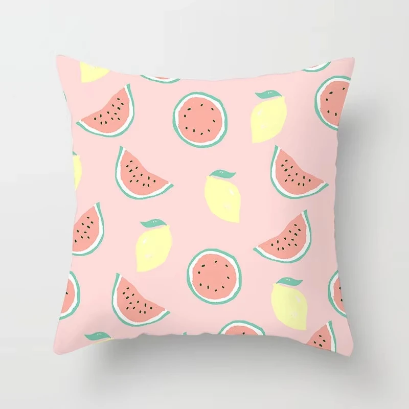Orange Citrus Fruit Print Pillow Case, Nordic Design Small Gift Idea with Refreshing Pattern for Friends Colleagues  Present