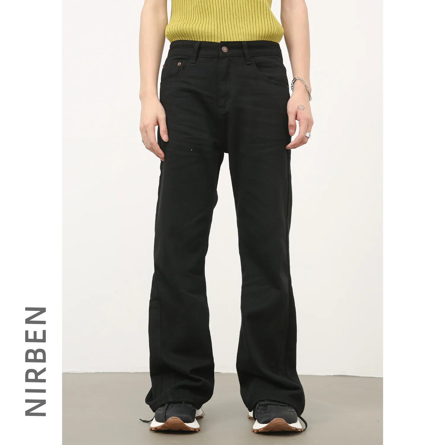 Denim American Black Jeans Men's High Street Guochao Versatile Micro-Speaker Basic Trousers