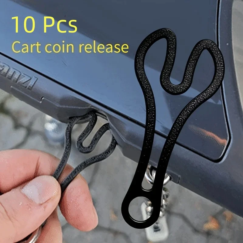 3D Plastic Shopping Cart Keychain Portable Reusable Compact Supermarket Trolley Unlocking Sturdy Cart Release Tool 10Pcs