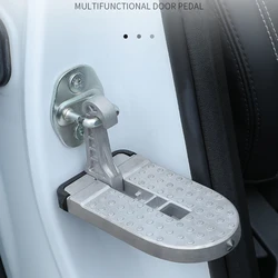 Universal Foldable Car Roof Rack Step Car Door Step Multifunction Latch Hook Auxiliary Foot Pedal Aluminium Alloy Safety Hammer
