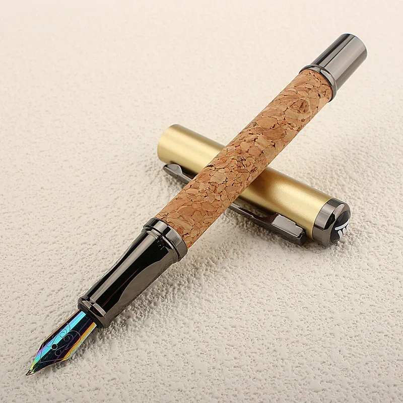 Nowy metalowe wieczne pióro z drewna 0.5mm stalówka biurowa szkoła biznesowa artykuły biurowe piszące długopisy ze stalówki prezenty dla przyjaciela