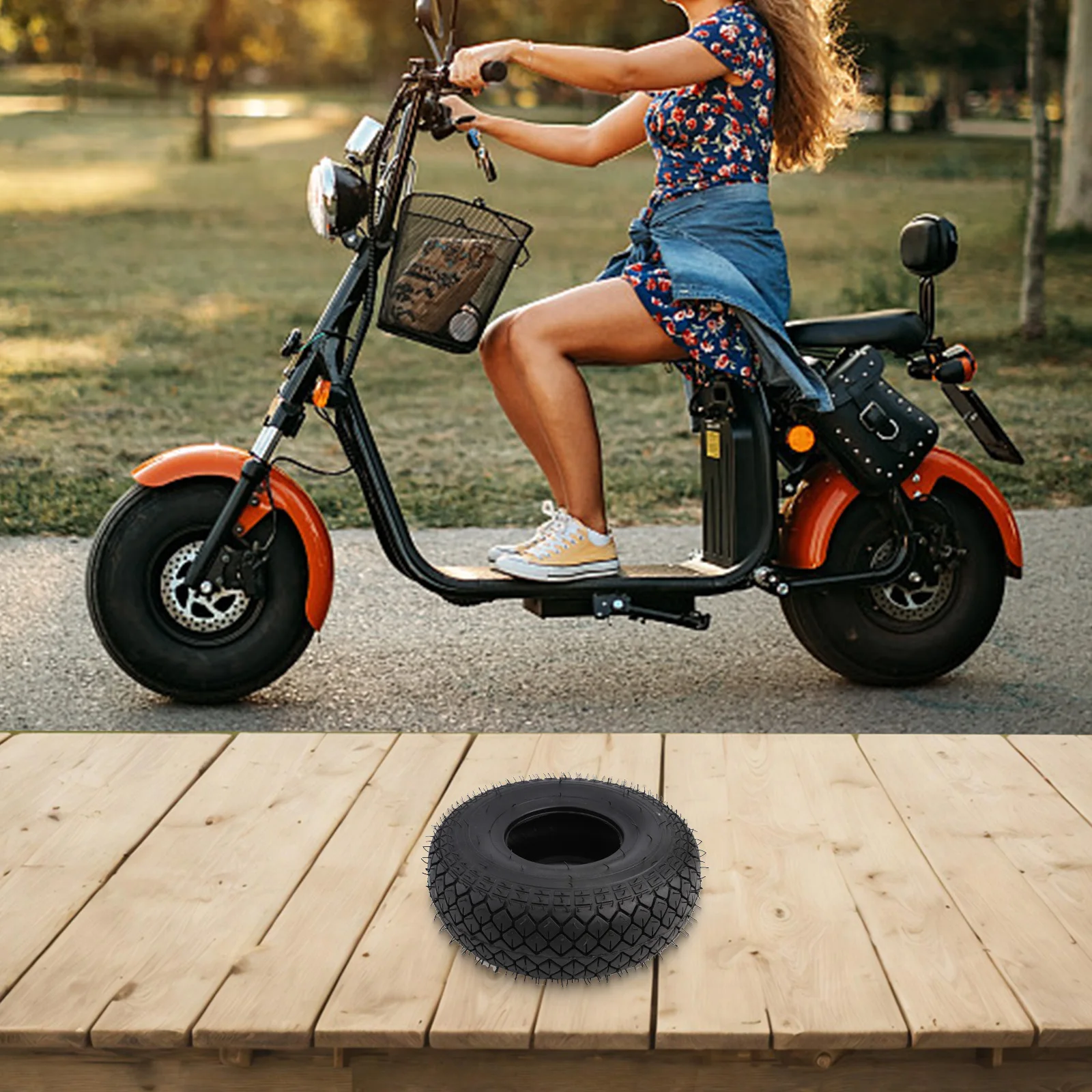 Long Lasting Tubeless Tire Tubeless Tire Black Tubeless Scooter Long for service Life Rubber Construction Lightweight