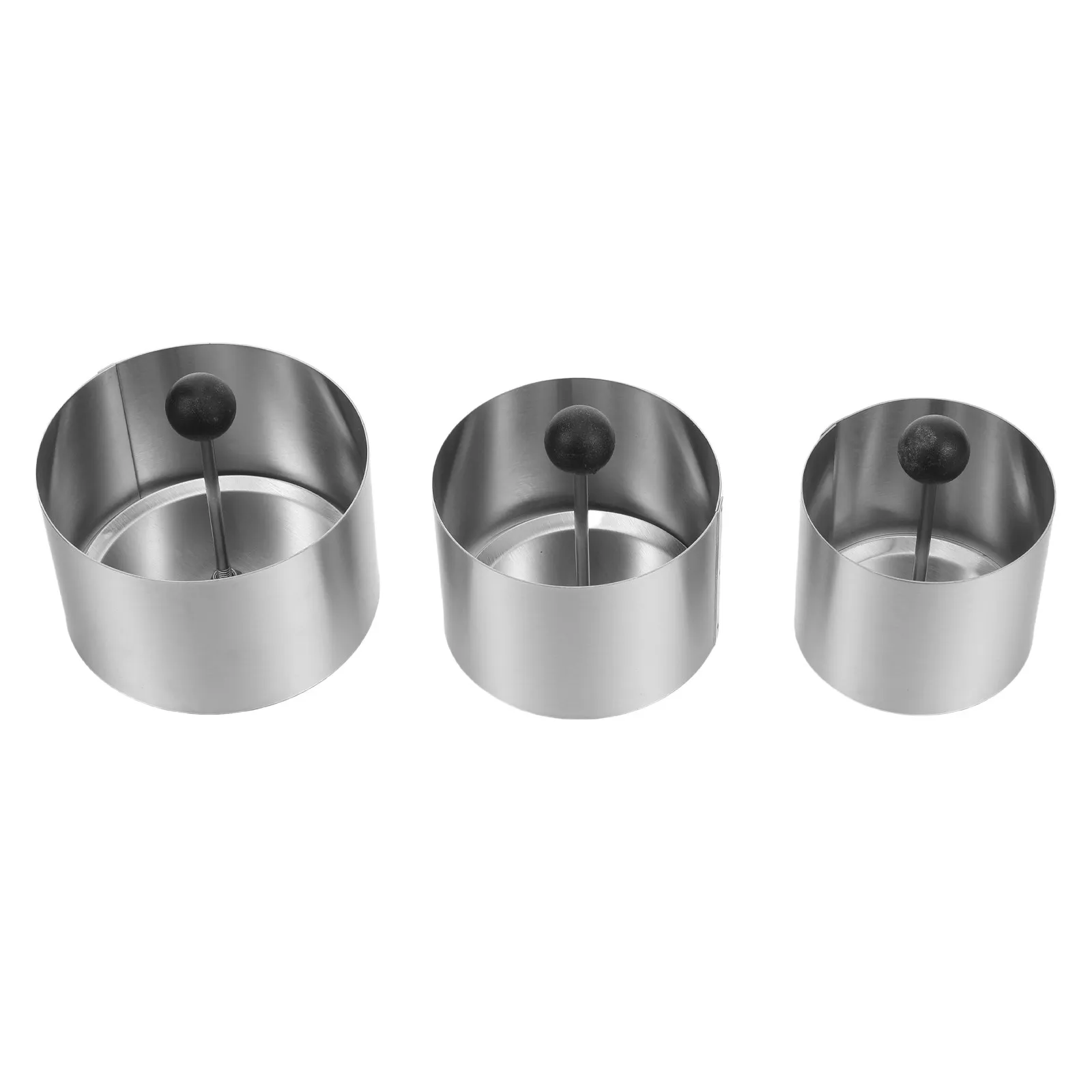 

Набор из 3 круглых форм для выпечки из нержавеющей стали (2.36, 2.75, 3.14 дюйма) – кольца для муссовых тортов, тирамису и кондитерских изделий