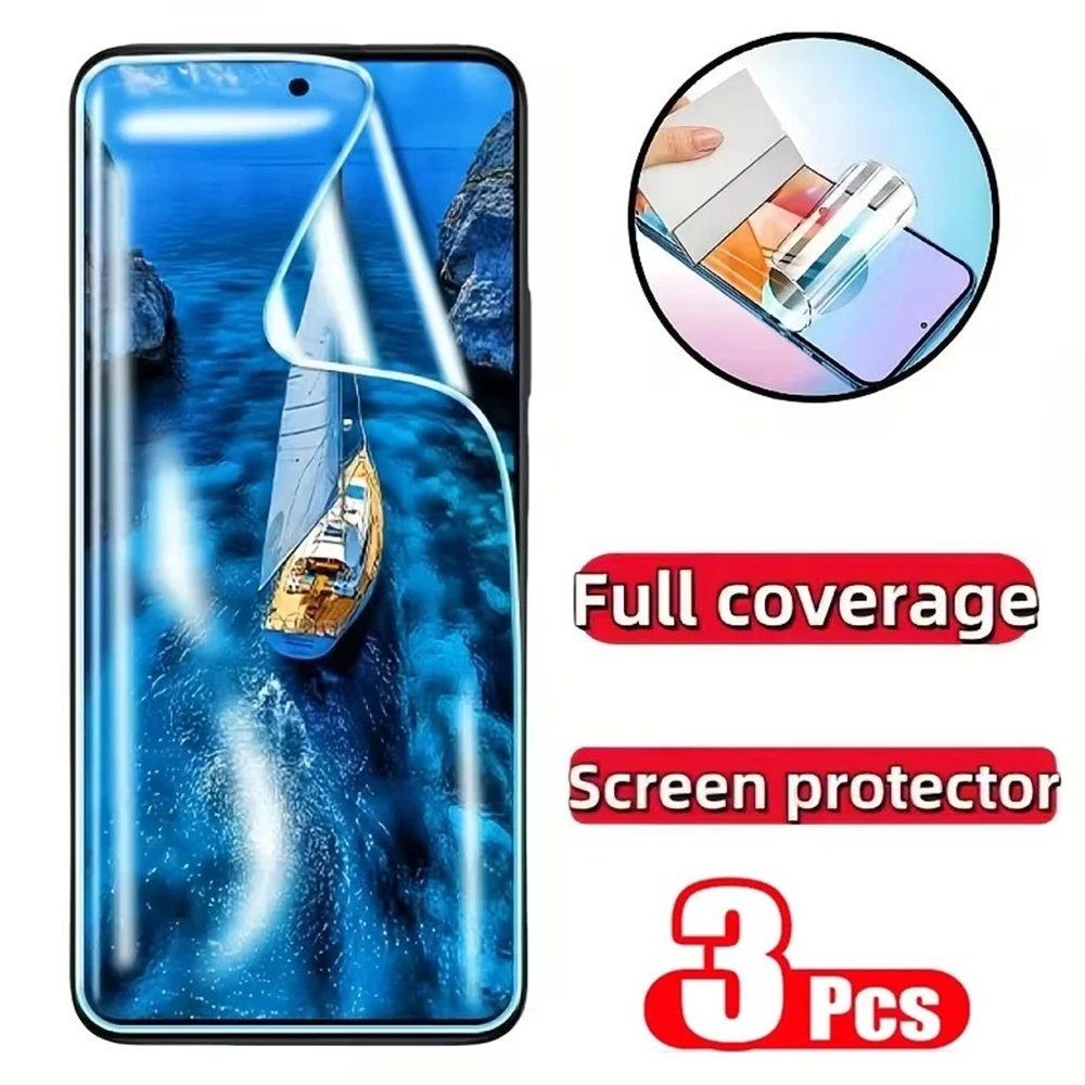 3Pcs Screen Protector For Honor 10 Lite 70 8x 20 9x 50 60 Pro Hydrogel Film For Huawei P50 P40 P30 Lite