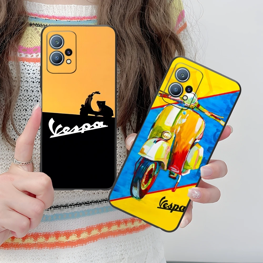 Painting V-Vespa Mobile Cell Phone Case for Huawei P60 P50 P40 P30 P20 P10 P9 P8 Pro Lite Plus Black Soft Phone Cover Shell