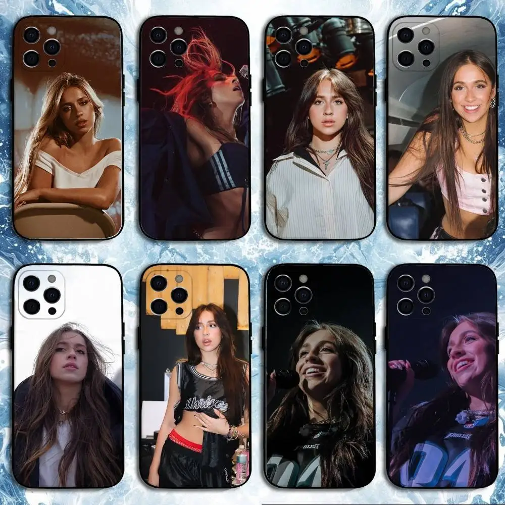 

Singer T-Tate Mcrae Greedy Phone Case For iPhone17,16,15,14,13,12,11 Plus,Pro Max, Soft Silicone Black Cover