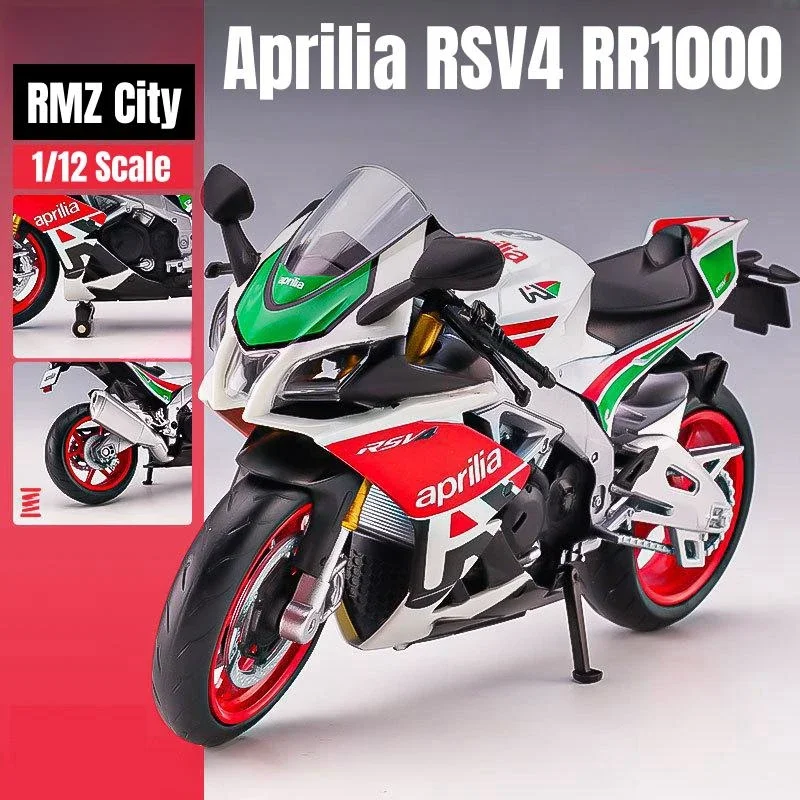 1:12 Aprilia RSV4 RR1000 Toy Motorcycle RMZ City Diecast Metal Miniature Model 1:12 Racing Super Sport Collection Gift Boy Kid