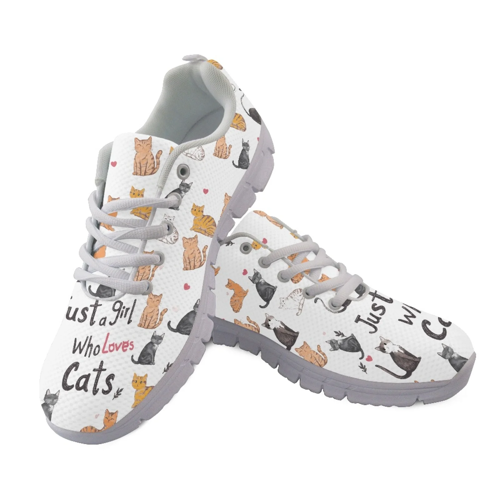 Coloranimal Cats Womens Athletic Walking Sneakers Breathable Lightweight Women Running Walking Shoes for Jogging