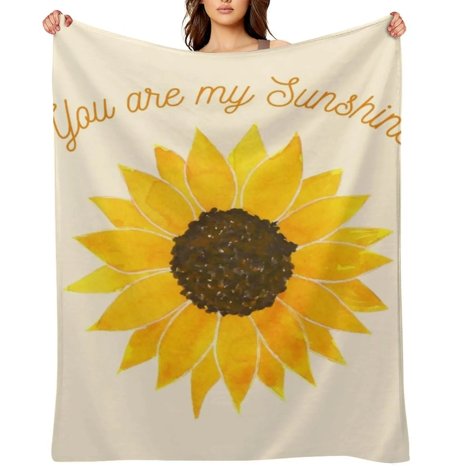 

You are my Sunshine Sunflower Throw Blanket Beach christmas decoration Summer Beddings Furry Blankets
