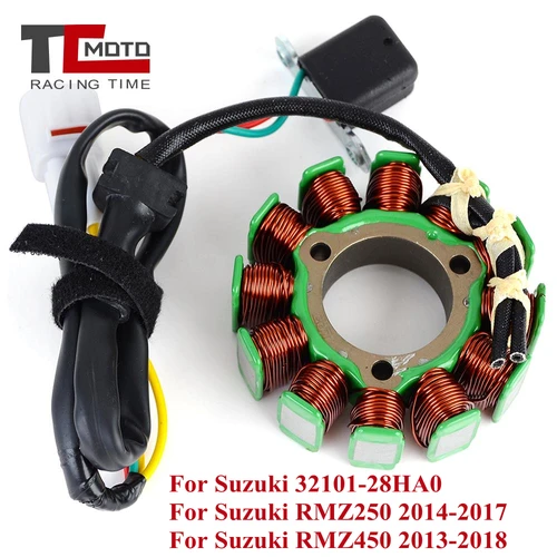 Bobina de estator de motocicleta para Suzuki RMZ250 2014 2015 2016 2017 RMZ450 2013-2018 32101-28HA0 bobina generador Magneto RMZ 250 450