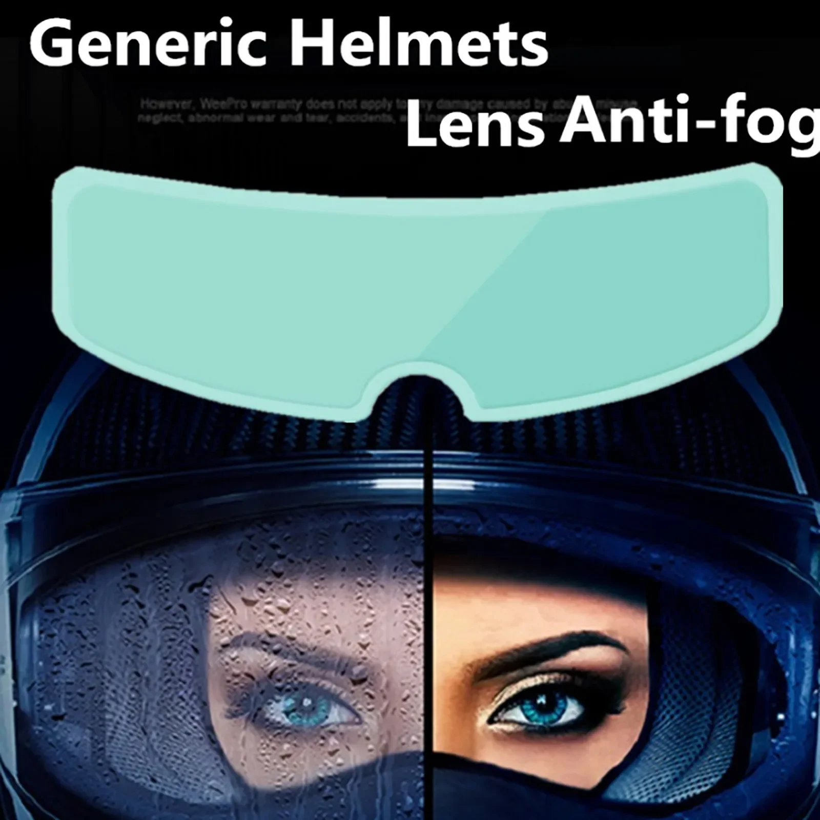 Fashion Helmet Anti-Fog Rainproof Film Nano Coating Clear Protective Patch Electric Bicycle Driving Universal Motorcycle New